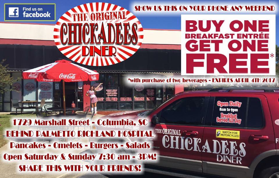 ChickadeesDiner's tweet photo. Stop by anytime this weekend for Buy One Get One FREE entrees! https://t.co/rQwthGSoTd