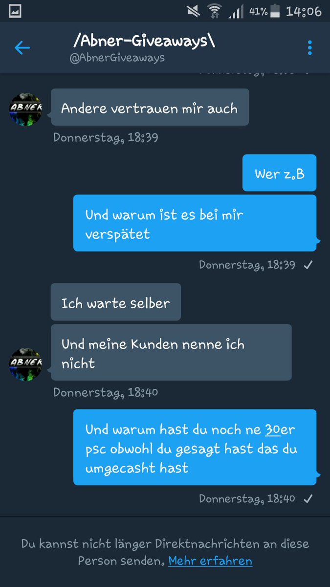 SmoothHACKS03's tweet image. @AbnerGiveaways hat mir 10er psc gescamt. Nicht umcashen !!!!!!

ALLE RETWEETEN