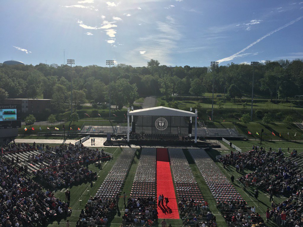 RPInews's tweet image. #HappeningNow: Sunny skies! Gearing up #RPICommencement. Congrats #RPI2017! We are so proud of you! @rpi @RPIAlumni