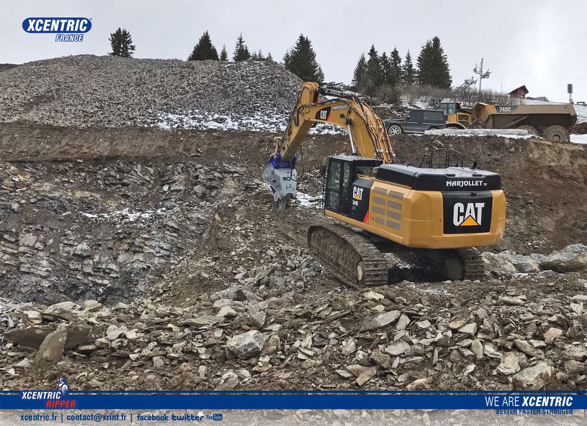 XCentricFrance's tweet photo. Mise en route pour #MarjolletTP d'un #XcentricRipper #XR52 #MiningSeries sur pelle #Caterpillar #349ELME à Avoriaz.
#Xcentric https://t.co/tKcGvgnTUB
