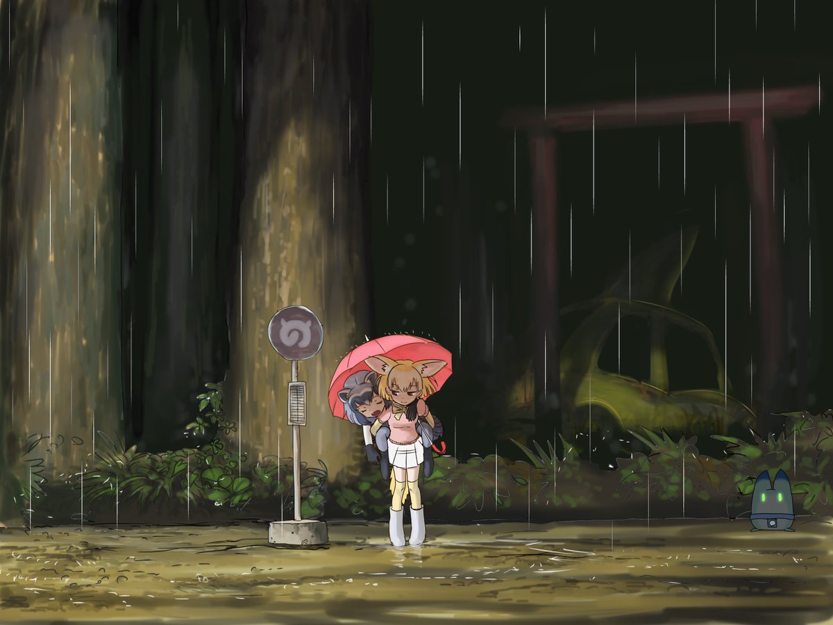 まんまる 以前描いたトトロみたいなやつをヘッダー画像に使いたくて 背景描き足したりリサイズしたりしました 良かったらどうぞ