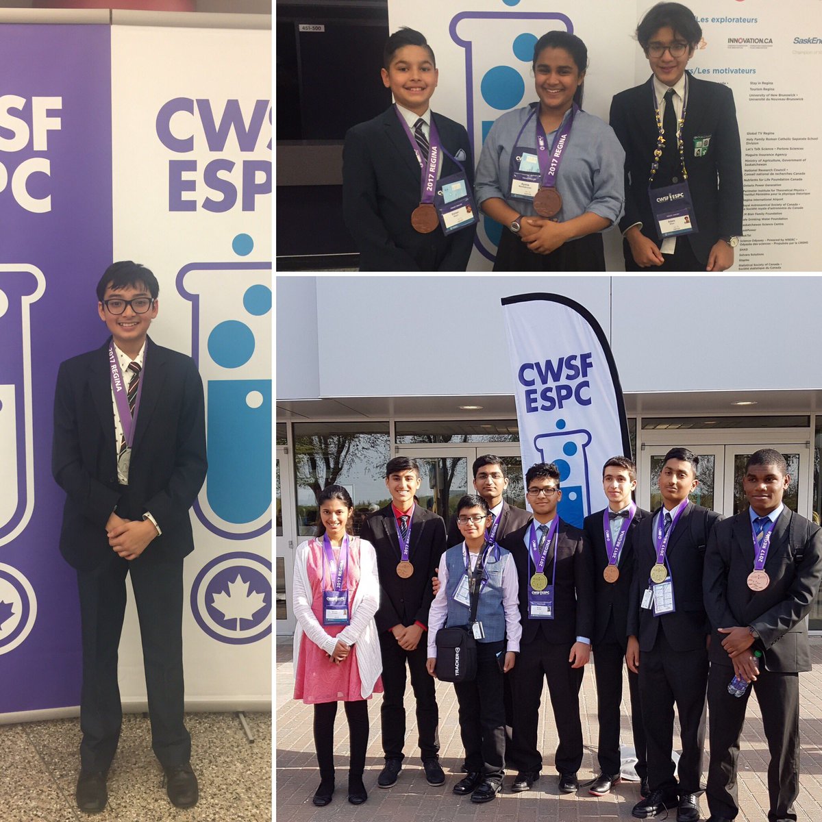 CONGRATS!!! Bringing home 1gold, 1silver, 5bronze &amp; a "YouthCanInnovate" special award! <a href="/PeelSchools/">Peel District School Board</a> <a href="/Mentor_TEAM/">Mentor College/TEAM</a> <a href="/SherwoodHeights/">Sherwood Heights School</a> #cwsf2017