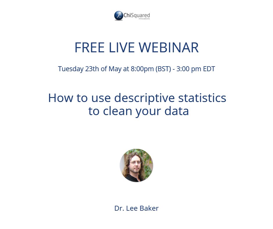 eelrekab's tweet image. LIVE #Webinar : How to use #DescriptiveStats to Clean Your #Data bit.ly/2ruq8Fc #datacleaning #dataquality