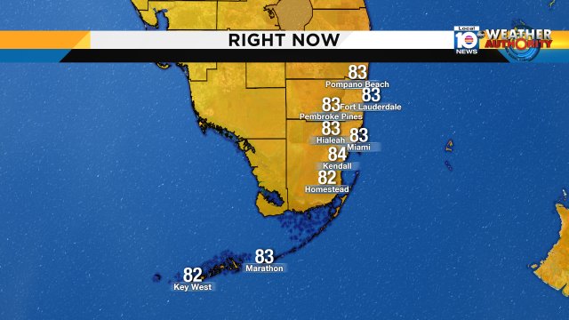 Temps across South Florida warming up fast! Almost 85° in Kendall! #SteamySaturday #Flwx https://t.co/HvIv0Fm9Zm