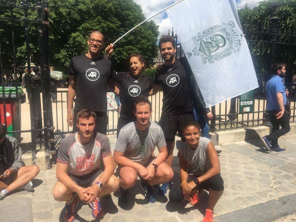 Team 15h - 16h en place pour le 24h relais ! Bastille in da place ! On continue ! #WhyIrunBastille