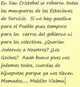 Mangiagli's tweet photo. #AsesinoVielma decide que solo servirían combustible a vehículos oficiales, la respuesta del #PoderGocho no se hizo esperar.
#Resistencia https://t.co/AFa0yPsQIX