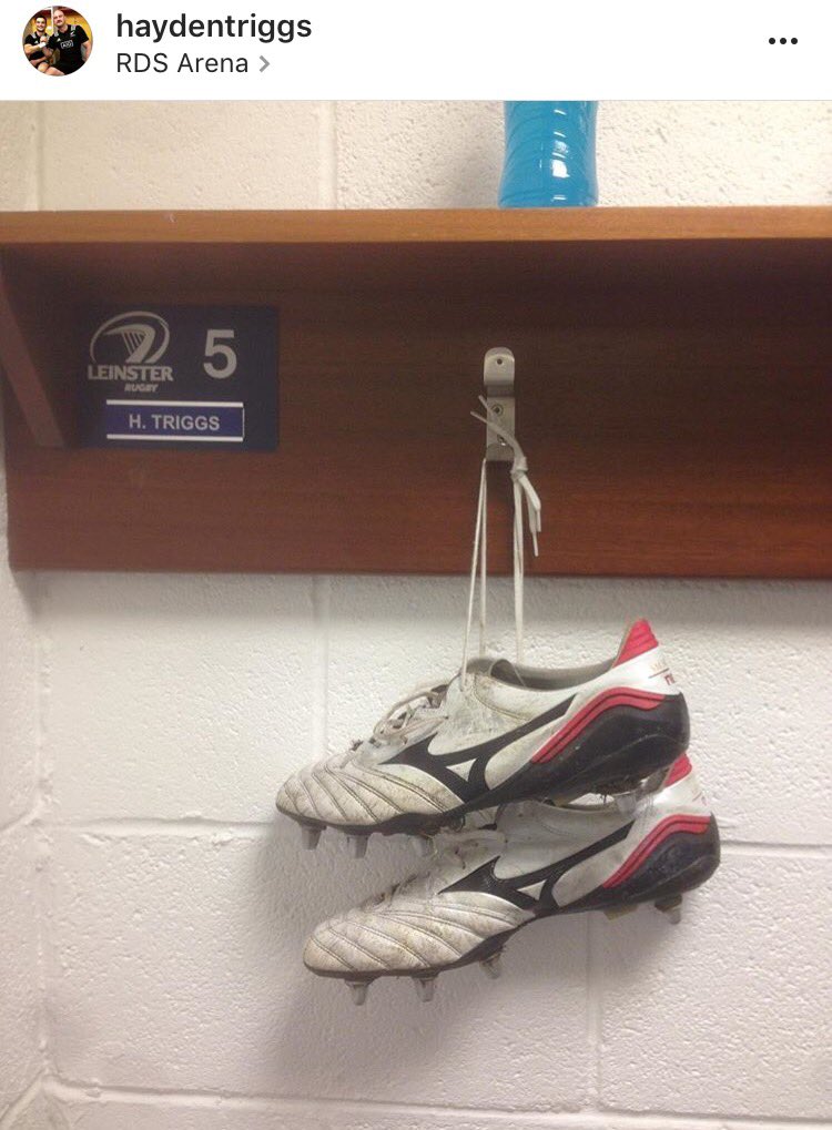 Leinster Rugby (@leinsterrugby) on Twitter photo Thanks Hayden. Very best of luck to you, Mikala & the two lads in the future. You left your mark Old Dad. You'll be missed. #ThanksTriggsy Thanks Hayden. Very best of luck to you, Mikala & the two lads in the future. You left your mark Old Dad. You'll be missed. #ThanksTriggsy