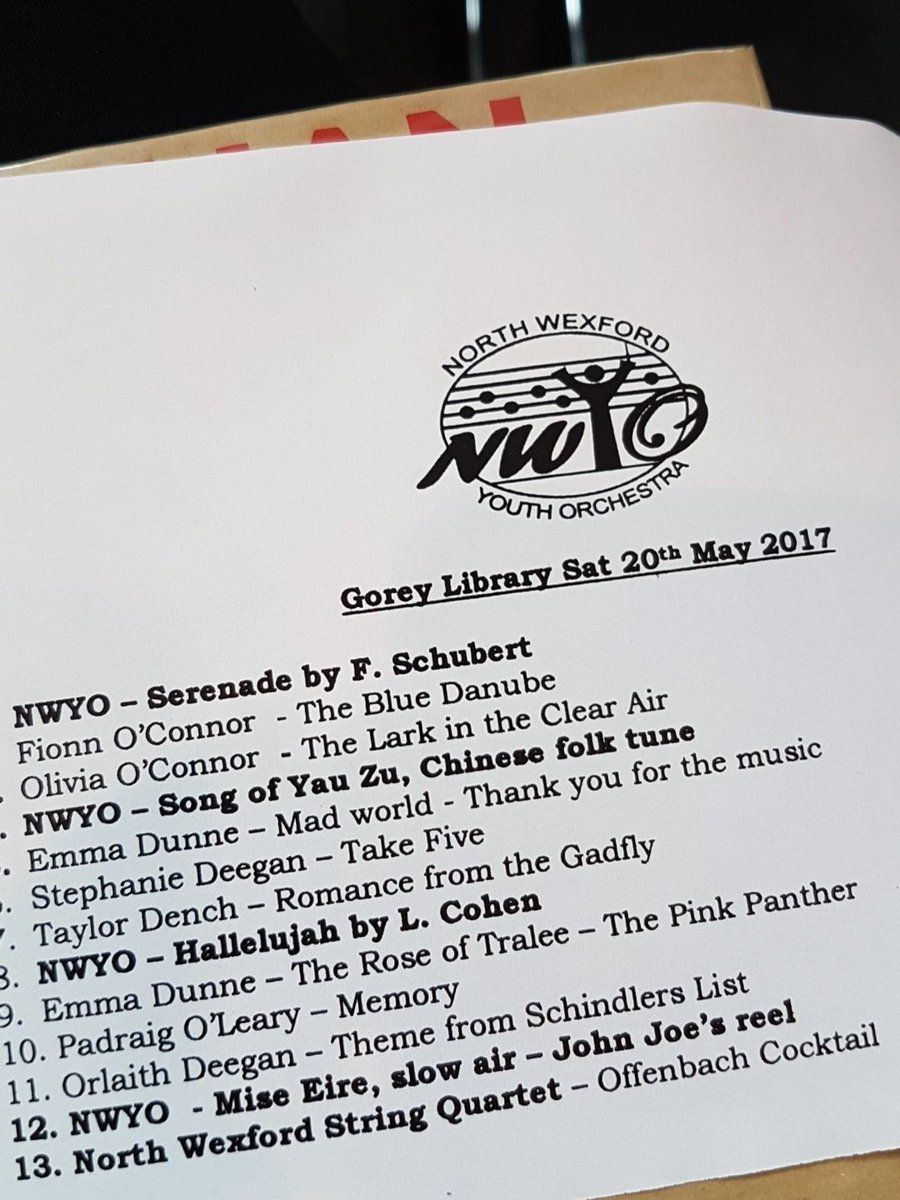 KoolF1Kat's tweet photo. #GoreyLibrary presents recital from North Wexford Youth Orchestra #NWYO today from 3pm to 5pm https://t.co/nFOHYaDxT6 @Love_Gorey https://t.co/zFSxHRYFHL