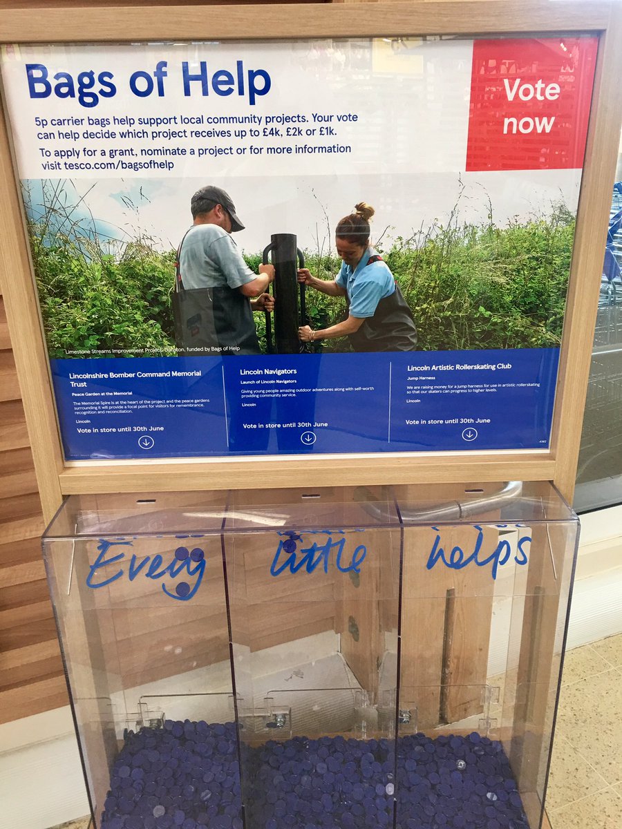 Today we have @lincoln_arsc in store talking to customers about their project which is part of the #BagsofHelp vote