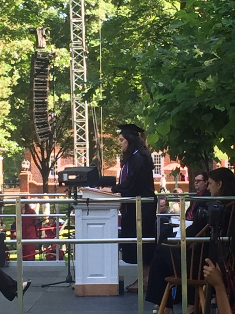 GuilfordTodd's tweet photo. "I am because we are." Thank you Mara! #guilfordgrad https://t.co/wX2J1GEpoE