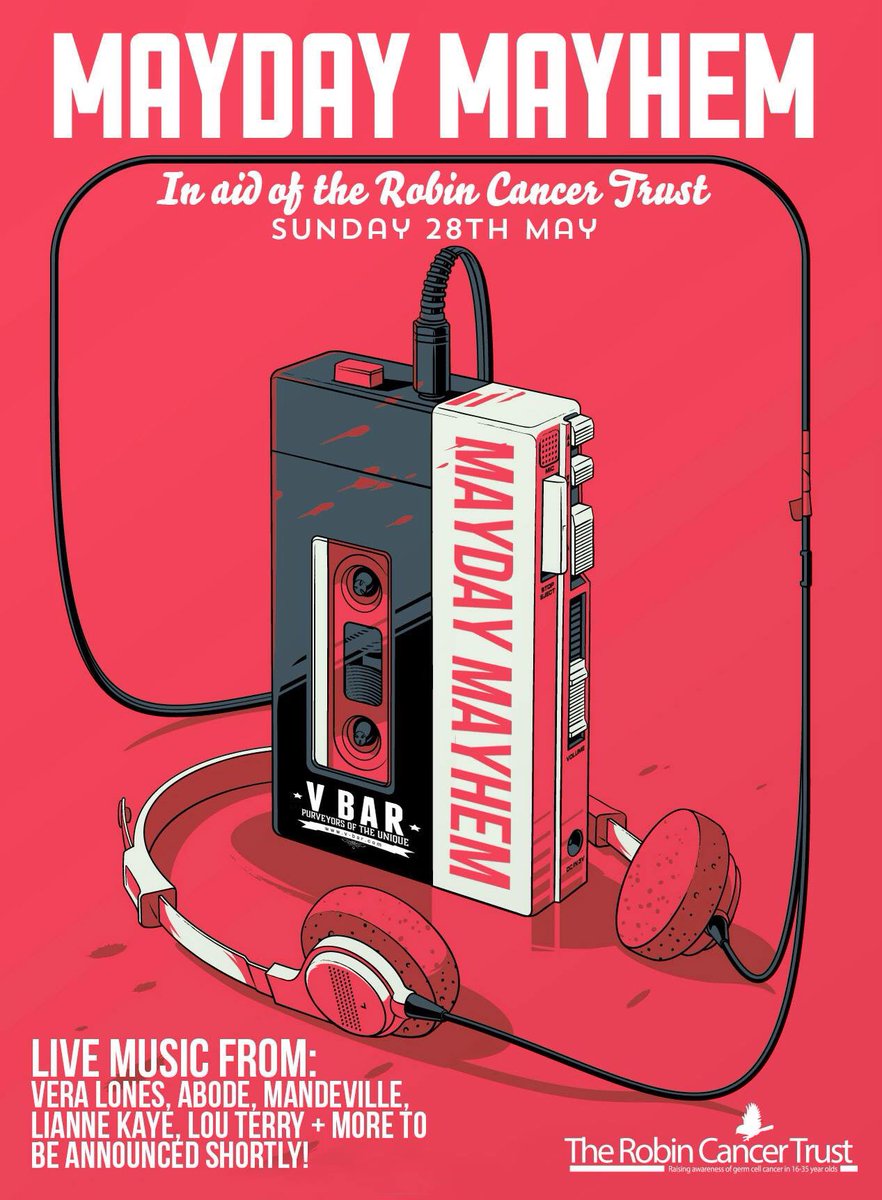 HEADLINING <a href="/vbarcolchester/">V Bar Colchester</a> BANK HOLIDAY SUNDAY 28TH! In aid of the Robin Cancer Trust, will be great night for a great cause!