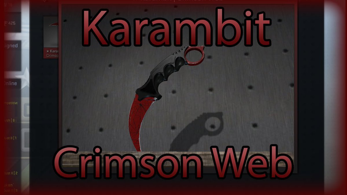 Karambit Crimson Web MW Giveaway by drakelounge.com!

-RT, Like, Follow
-Tradelink 
-Go goo.gl/z5AzAm

Good luck!
