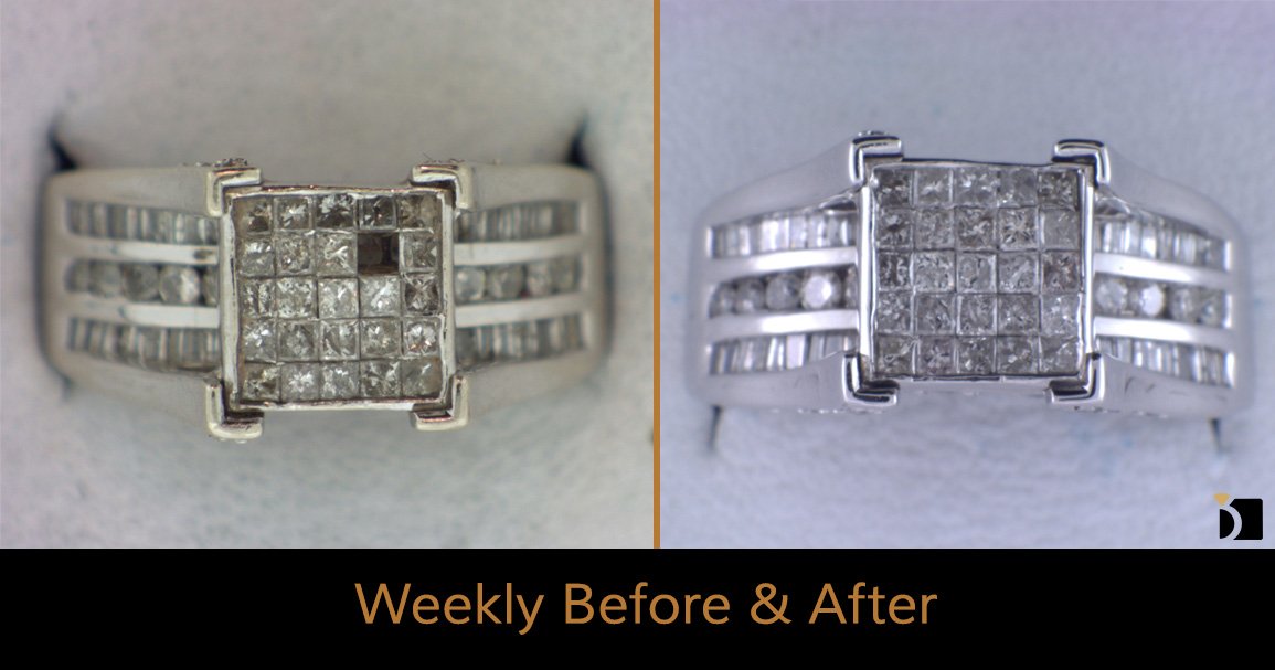 MyJewelryRepair's tweet photo. 💍 #Ring with an #InvisibleSetting stone replacement on this #WeeklyBeforeAfter https://t.co/OOC18INQIY #Jewelry #Luxury #JewelryRepair https://t.co/kJMWvLfkv6
