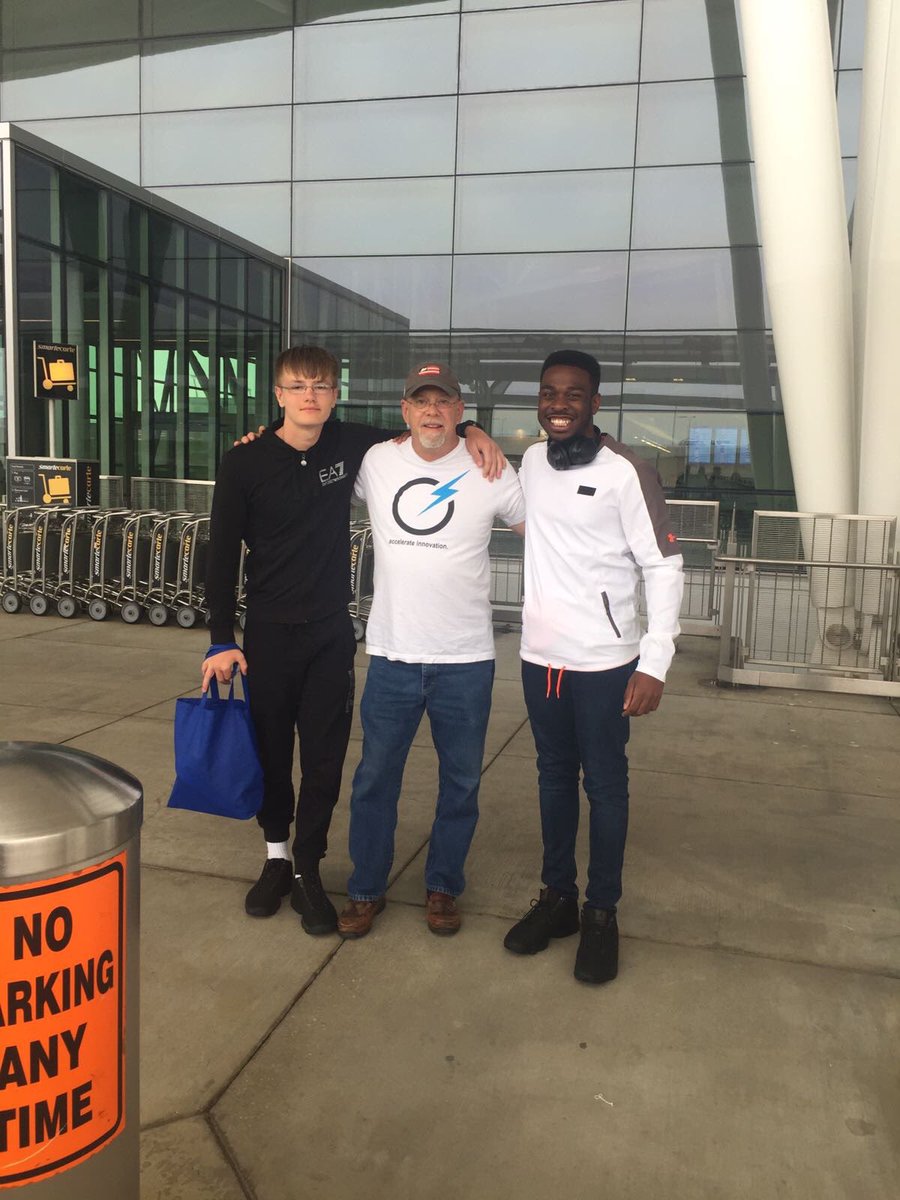 GetMeMotoring's tweet photo. Our CEO Nile and #Wigan pupil Bradley are homeward bound #IndyAdventure #evGrandPrix thanks to Danny White @PurdueUnivNews @WigToday #STEM https://t.co/5C0PtzFo7y