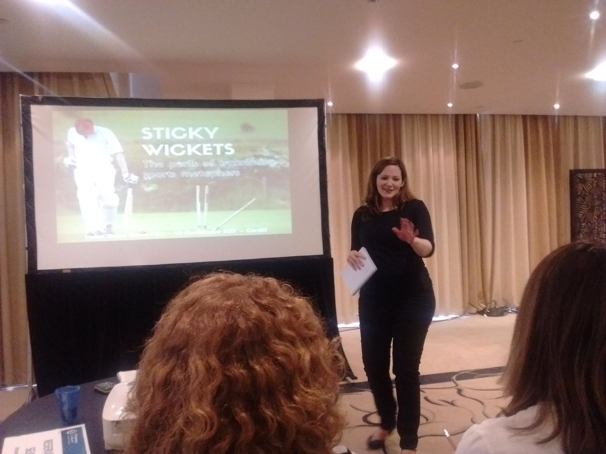 GoldsmithTrans's tweet photo. @helenocleebrown explains how sporting metaphors can help your translation copy at #ITIConf17 https://t.co/eUvvqPuw69