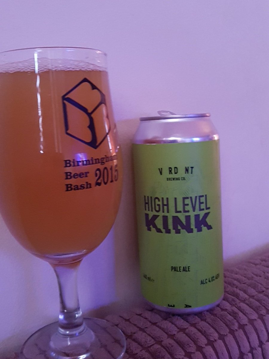 Beerpm2's tweet photo. Onto the @VerdantBrew High Level Kink! Love the branding (and poem!).. Nice citrus flavours coming through! https://t.co/AIwvB4r77Q