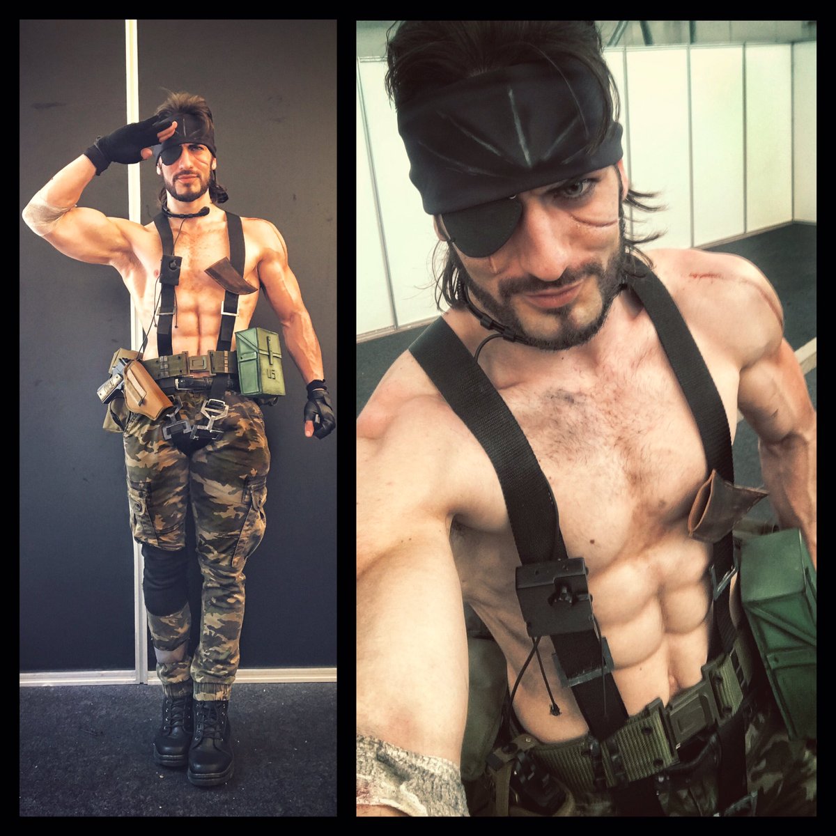#NakedSnake Cosplay by @Leon_Chiro The hype is REAL now, bring the MGS3 fee...