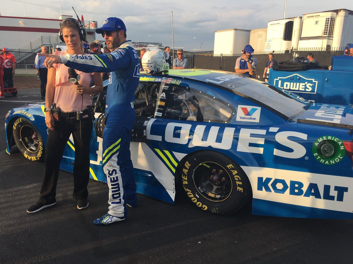 MickTurski's tweet photo. 69 sticker on @TeamHendrick cars @JimmieJohnson @DaleJr @kaseykahne 👏👏
#GetWellSoonNicky 
#NASCAR #AllStarRace https://t.co/UKNPH30qnZ