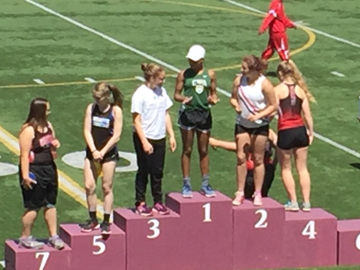 Discus results are in...Sophomore RJ Pikes at the top &amp; Freshman Lexi Leith taking 3rd. #statebound #cheneybound