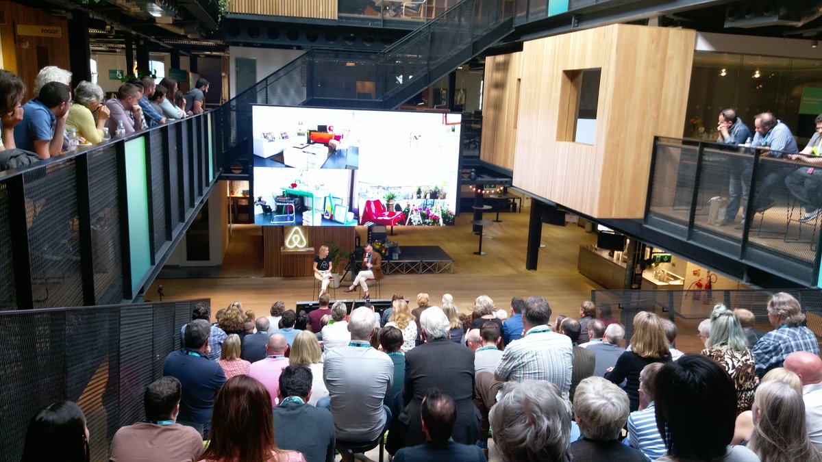 RowenaNeville's tweet photo. There's @BrendanCourtney talking to Aisling Hassel re being an @Airbnb host at #Oscailte2017. Great views on 'passive income' when he's away https://t.co/TNQADI9aEo