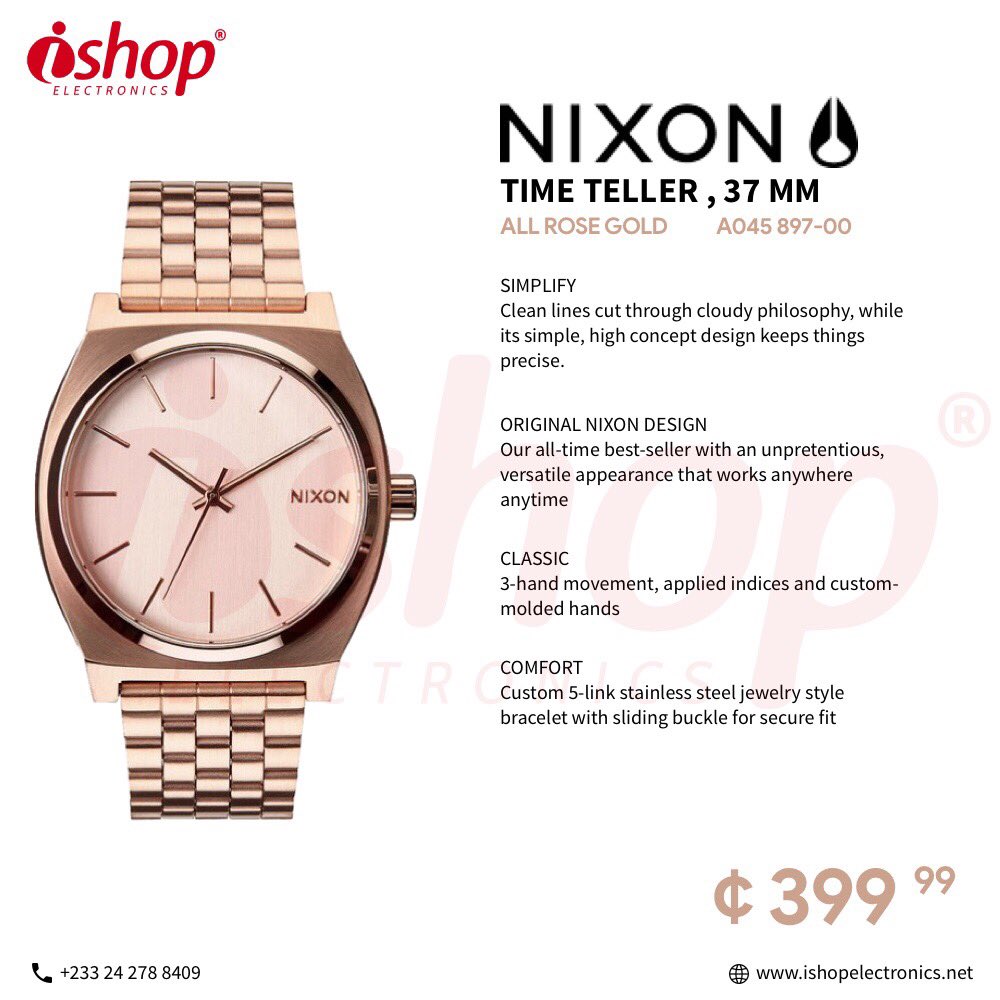 Ishopelectronix's tweet photo. Women Nixon Time Teller Rose Gold watch
#gift #ghana #iwatch #watches #accra #iswap #ibuy #ishopelectronics #iunlock
Call/text:0242788409 https://t.co/u50fWYlmJg