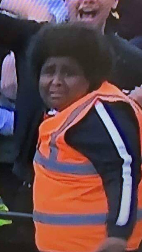 WoodRossy's tweet photo. When the #Millwall fans start climbing the barriers for the pitch invasion https://t.co/H0yXGwYiCi