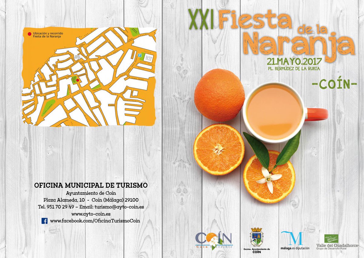 TurismoCoin's tweet photo. La plaza comienza a teñirse de naranja 🍊!!! . Mañana #fiestadelanaranja en #Coín @diputacionMLG @AytoCoin @TurismoDeporAND #TienesQueVenir https://t.co/fuN9x674Pi