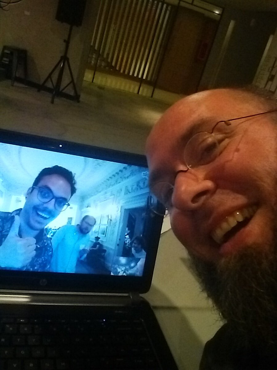 8bitbeard's tweet photo. World-spanning selfe between Jakarta and Boston with @riadd #gr8artgames https://t.co/GIrqiEmngQ