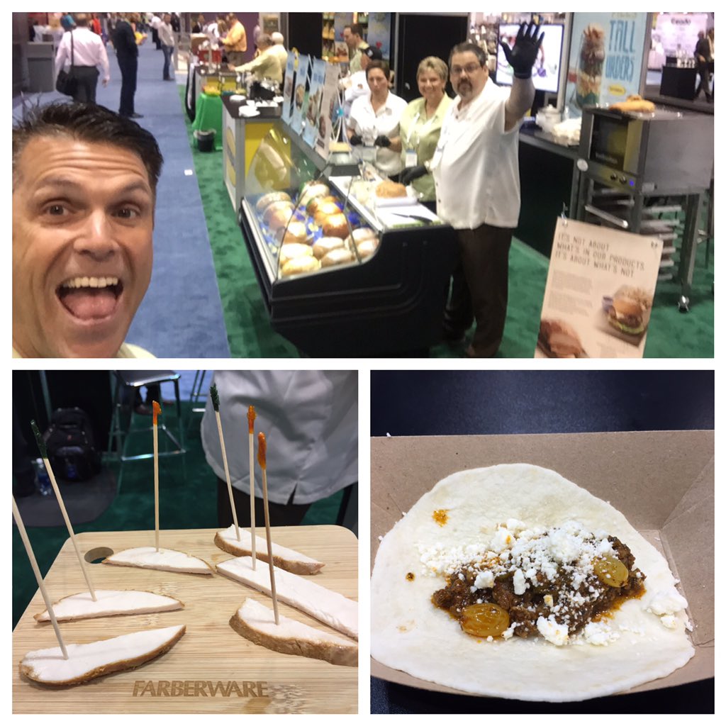 Butterballfs's tweet photo. #FarmToFamily sliced turkey and #TurkeyChorizoTacos #samples Booth 3260 @NRAShow https://t.co/9ly6JKjzG5