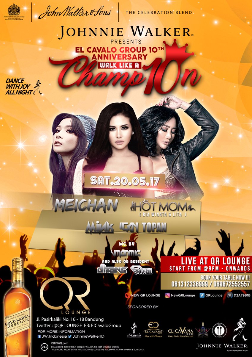 #Day2 WALK LIKE A CHAMP10N, <a href="/JohnnieWalkerID/">Johnnie Walker ID</a>  presents @meichanmunos, HOT MOM (<a href="/ria_winata/">Ria Winata</a>  &amp; LITA K ) live on stage, gate open 9pm onwards