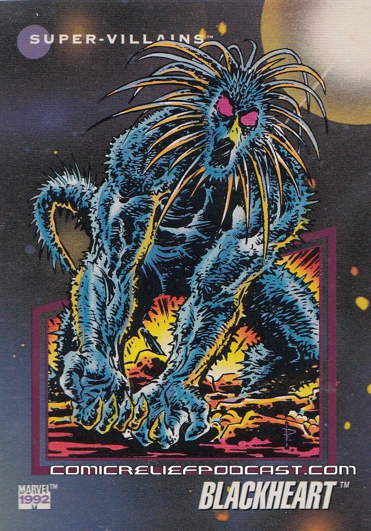 ComicReliefPodc's tweet photo. What is your favorite #Blackheart story/moment so far? #TradingCards #Marvel1992 #Marvel1992TradingCards https://t.co/z0uvexKURX
