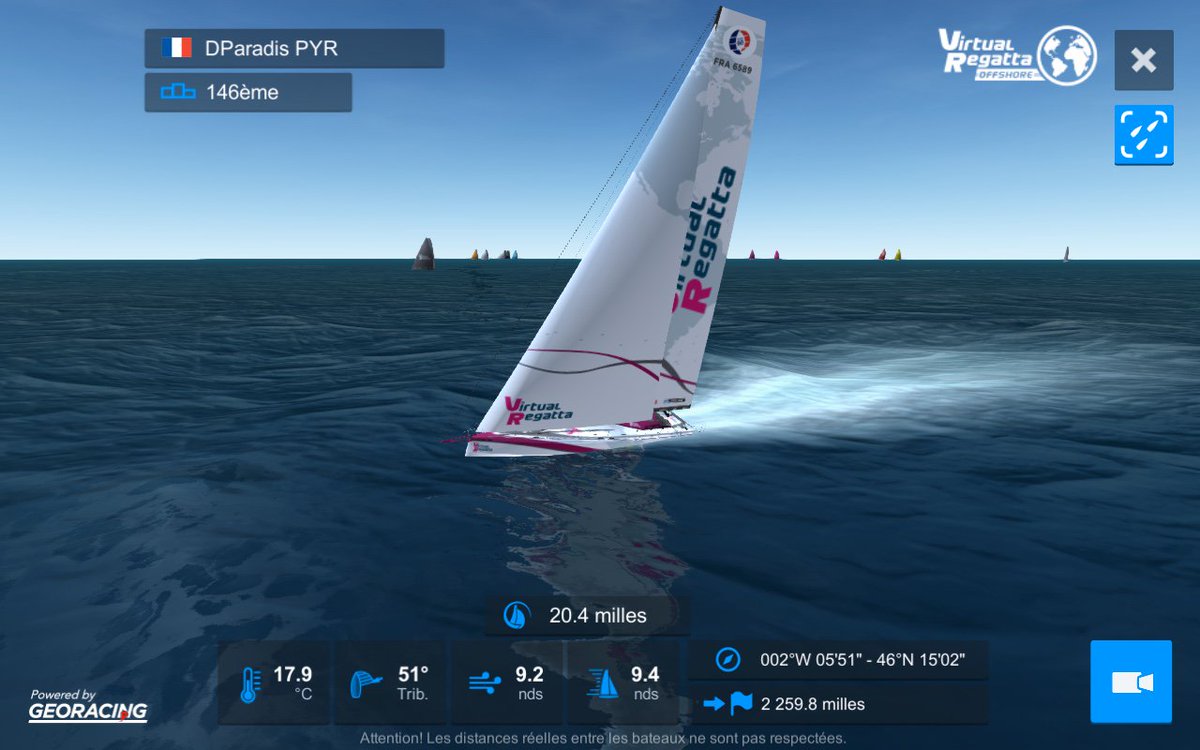 droneparadiz's tweet photo. Go, go, Destremau ! 😎⛵️ @VirtualRegatta #FaceOcean https://t.co/b6tOl1jMhb