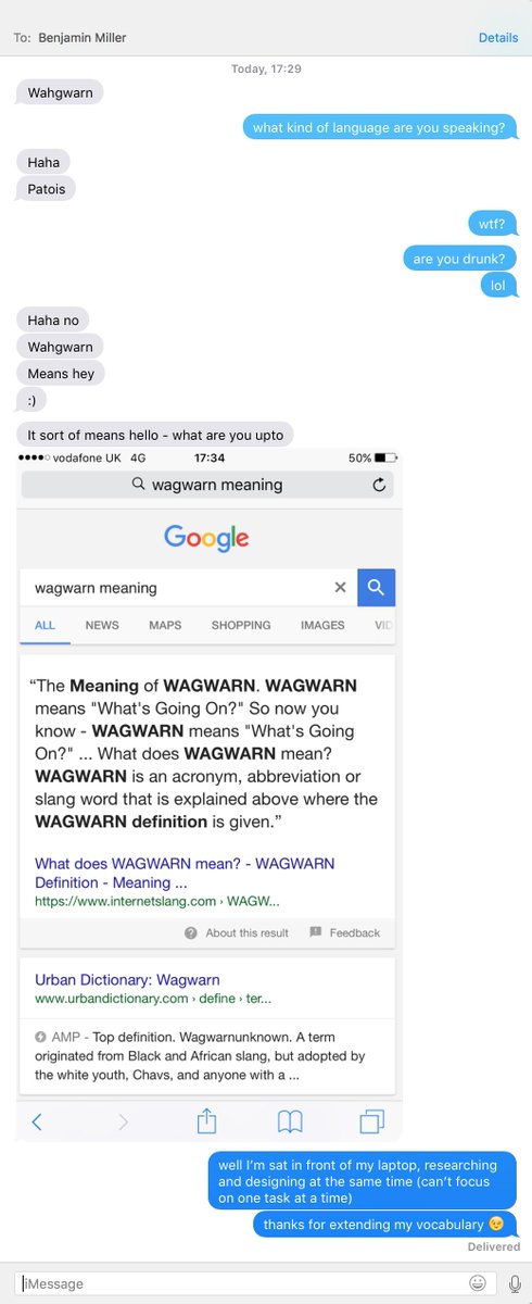 AUT0MNE's tweet photo. Talking nonsense, learning something new #wagwarn https://t.co/xbJGnqzs33