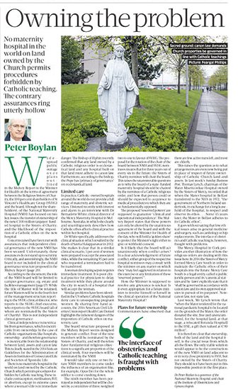 businessposthq's tweet photo. No maternity hospital in the world on Church-owned land permits procedures forbidden by its teaching, writes @drboylan in tomorrow’s paper https://t.co/3vaTTIszSE