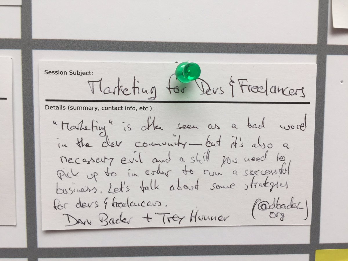 dbader_org's tweet image. Marketing for Devs & Freelancers #PyConOpenSpace at 4pm (Room B110) w @treyhunner & @dbader_org