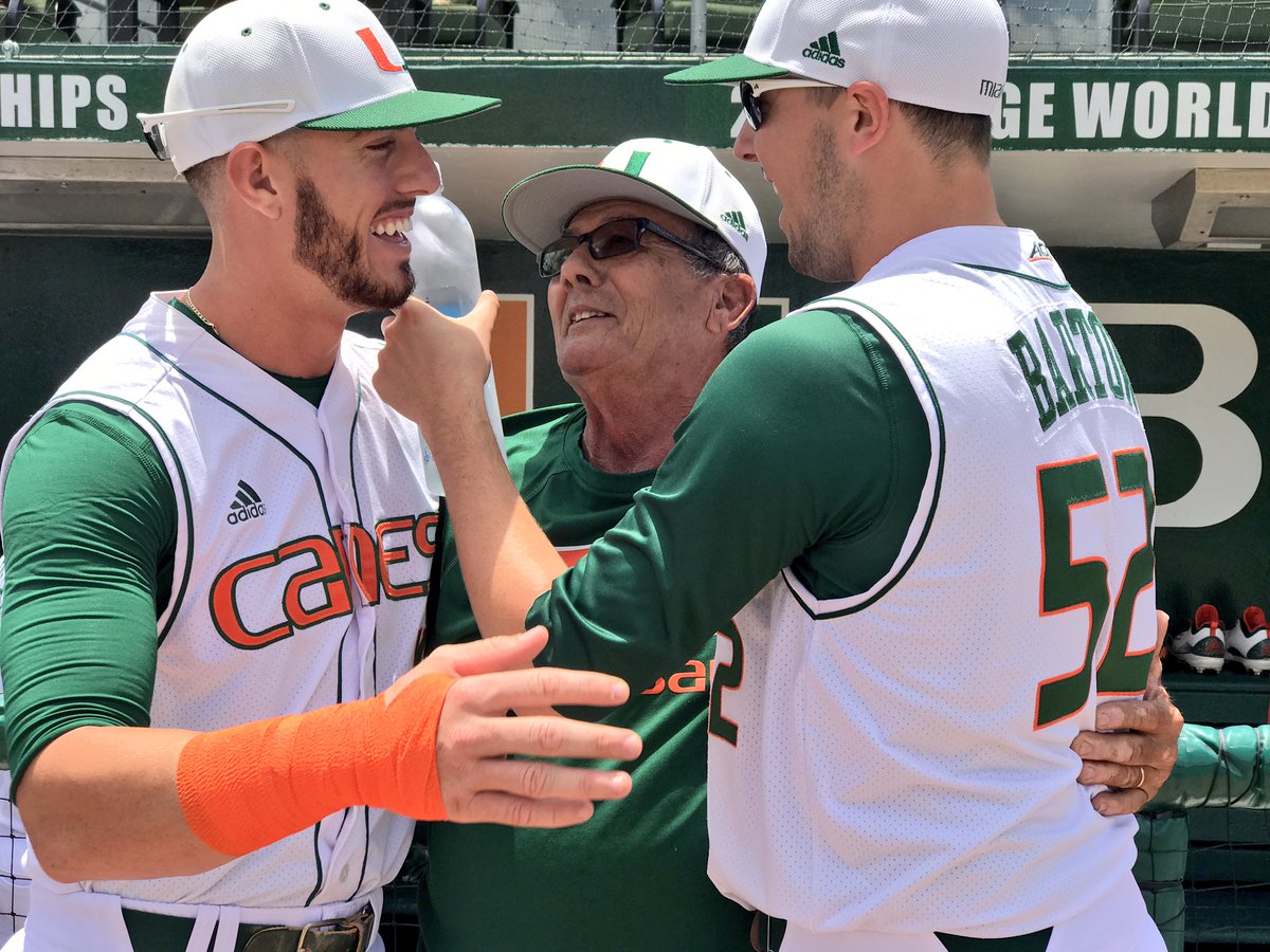 CanesBaseball's tweet photo. Today we bid farewell to another member of our staff. Security officer Bennie Avila is retiring after 18 years of service to @univmiami. https://t.co/KtQuttvLoH
