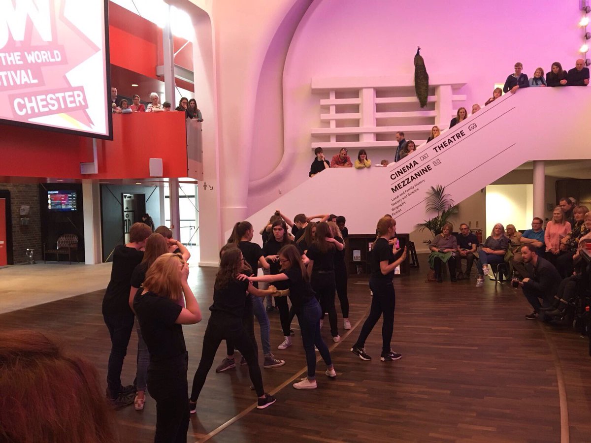 StoryhouseLive's tweet photo. #WOWCHESTER @BishopsHighS Assemble Theatre Group perform 'Voices'! https://t.co/hqjW0hkpjm
