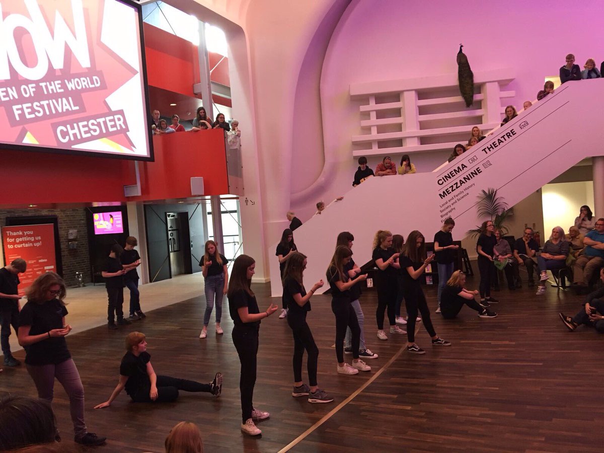 StoryhouseLive's tweet photo. #WOWCHESTER @BishopsHighS Assemble Theatre Group perform 'Voices'! https://t.co/hqjW0hkpjm