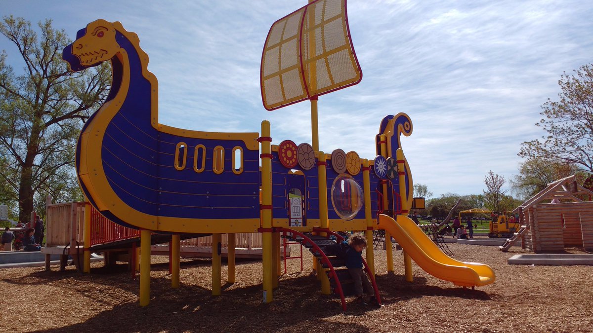 A few provinces over (each play structure represents a region), child-vikings can discover the New World.