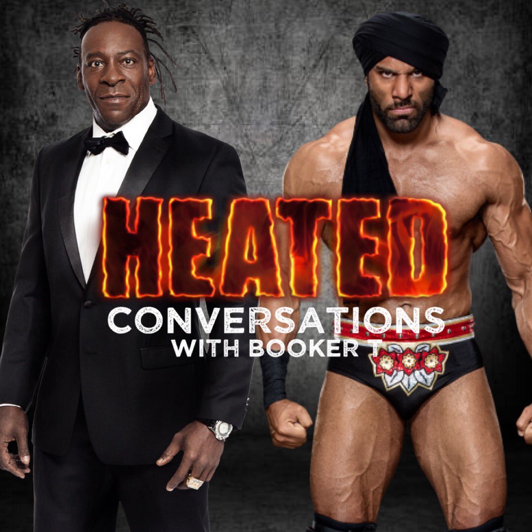 BookerT5x's tweet photo. In just 4 hours. Listen to @BookerTShow live on @SportsRadio610. The No. 1 Contender for the @WWE Championship @JinderMahal on the show! https://t.co/bTtxJONoz8