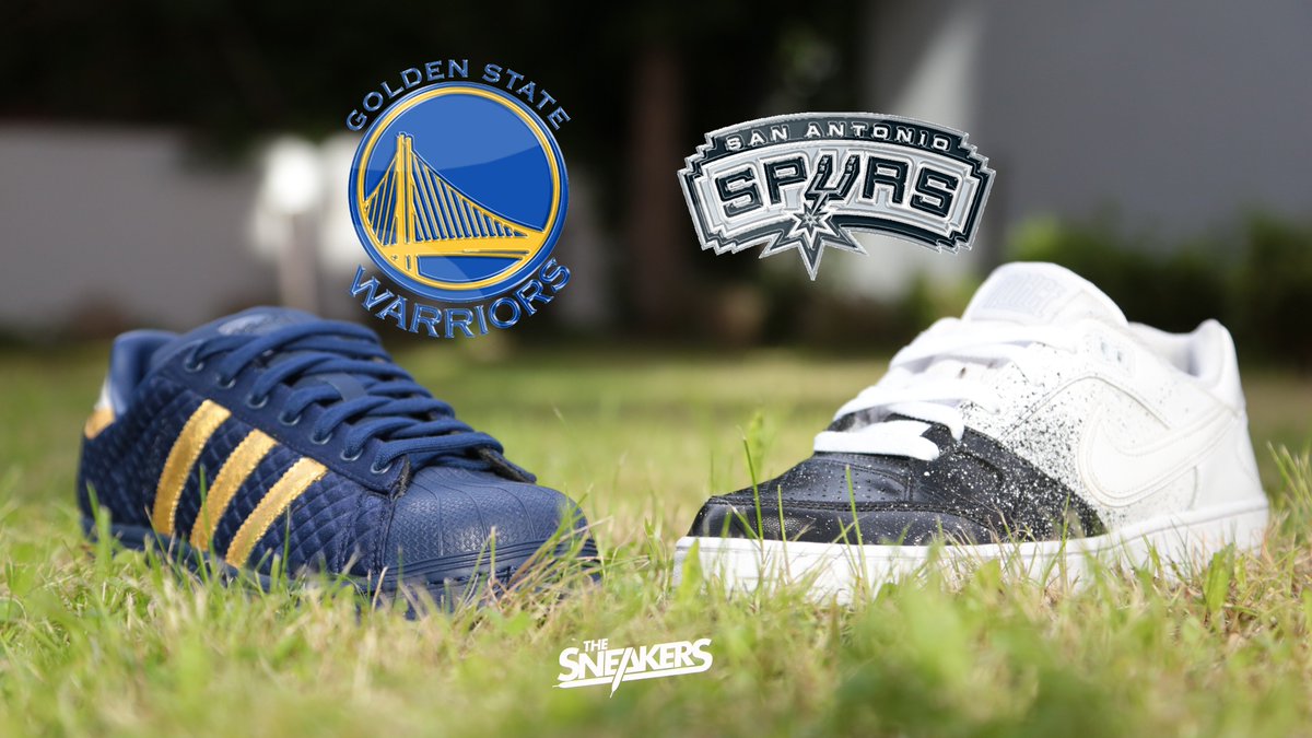 Sneakerstvshow's tweet photo. Spurs or Warriors custom??
We support @spurs and you?
#GoSpursGo #GSWvsSAS #spurs #spursnation #Warriors https://t.co/JJlC6IZuEC