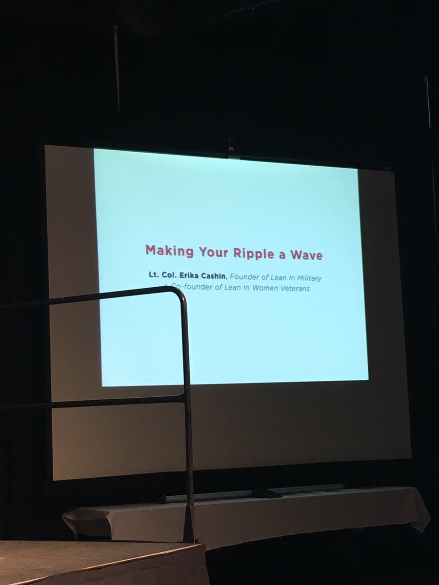 ALAConsulting1's tweet photo. LtCol Erika Cashin, amazing information about making Your Ripple a Wave" using sisterhood as movers &amp; shakers! #leanin #sistersafterservice https://t.co/IQNKuBtgVp