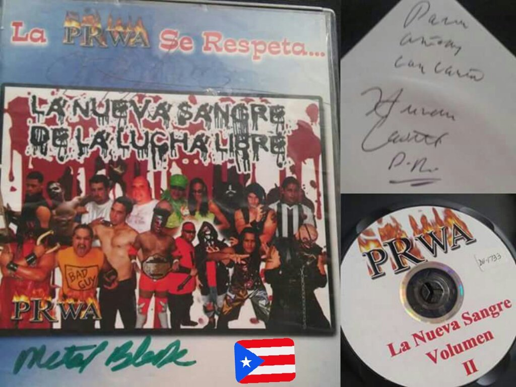 anthonywrestlin's tweet photo. Yo tengo los 2 DVD De PRWA Autografiados por Metal Uracan Saztillo y Cheeky Star Recurdos good memories of #PRWA https://t.co/6FO29eWu17