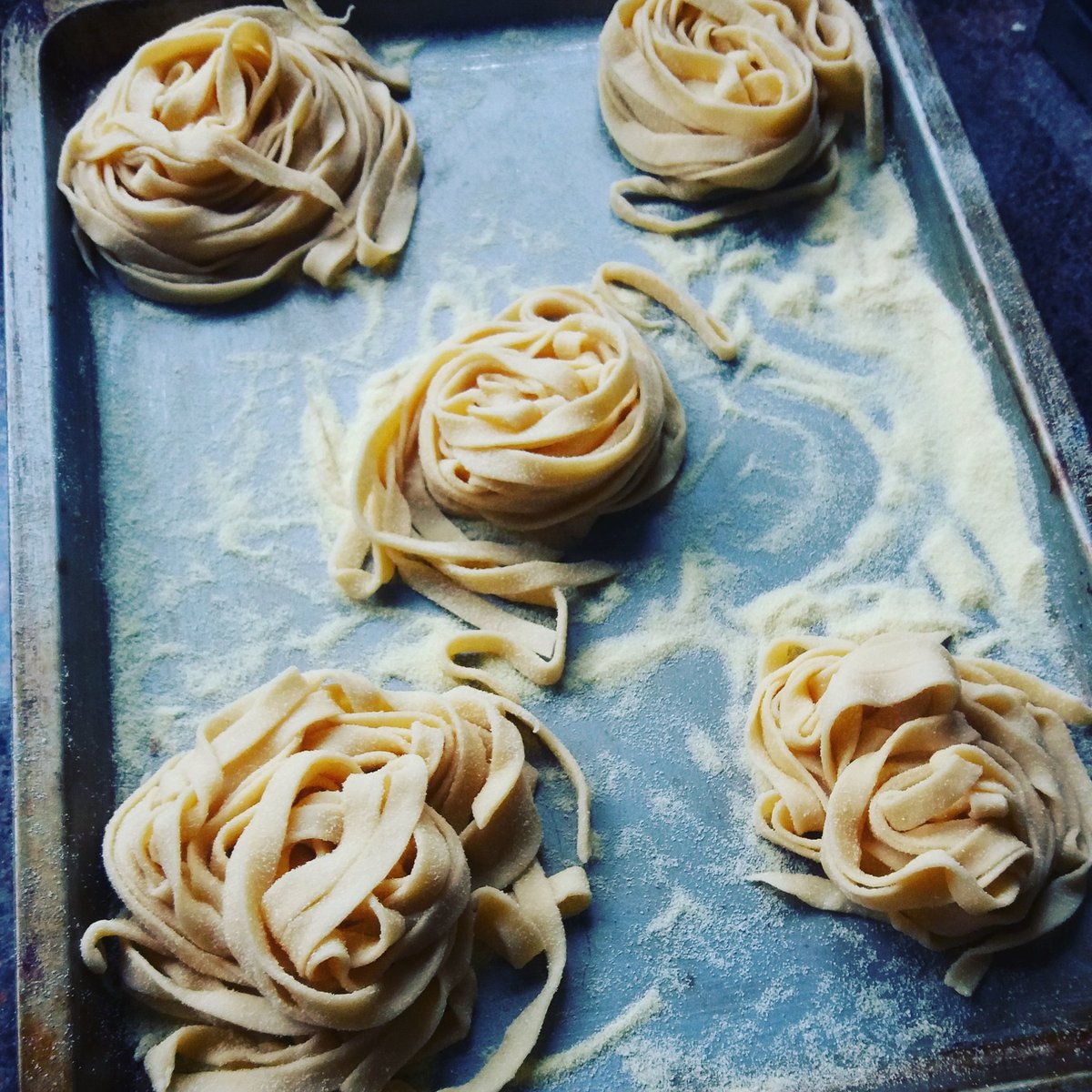 Steph_Clubb's tweet photo. Fresh pasta tonight for us. quick raid of  the fridge... sorted. #simplypasta https://t.co/bzMRn9KnCm