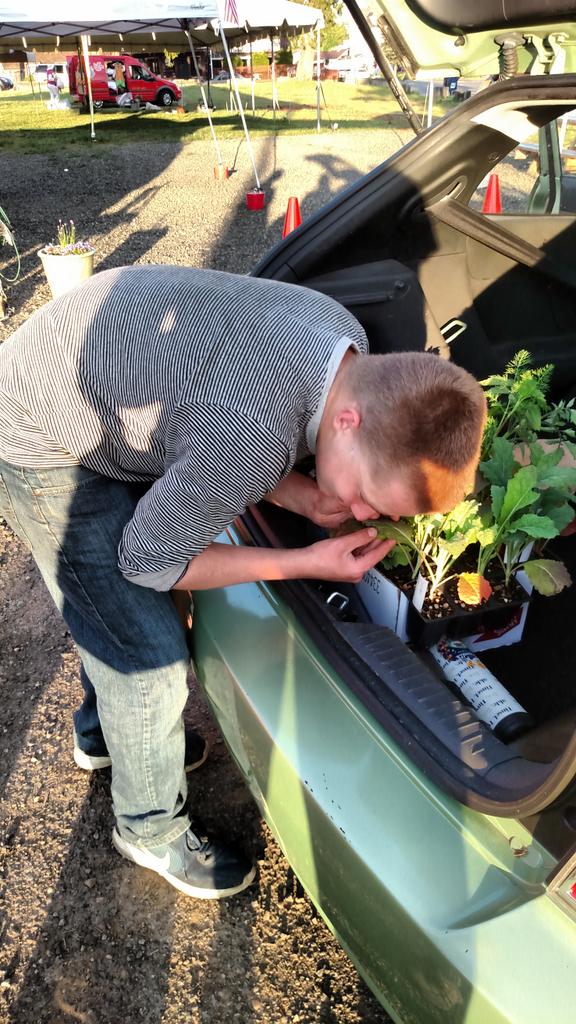 AntFarmGarden's tweet photo. He LOVES Kale!!! Fabulous Youth Volunteers loading up a customer's #veggiestarts at the @MountHoodFM Farmers Market #babykale #farmersmarket https://t.co/WIPeSrS6Hn