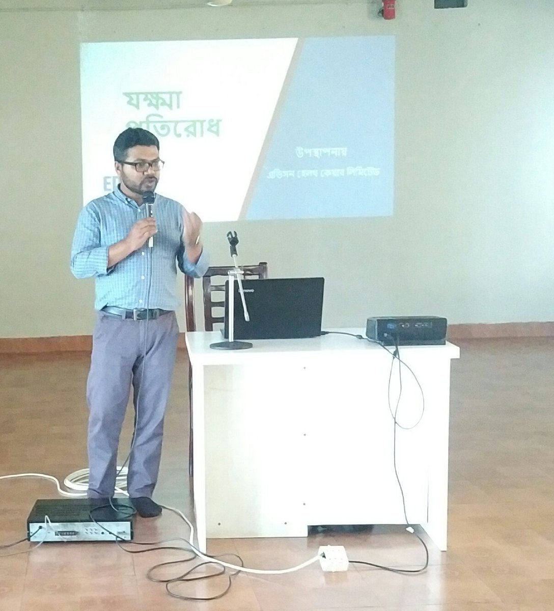 Shukhon's tweet photo. conducting #healthawareness seminar at #DBPL https://t.co/CfARIs1isW