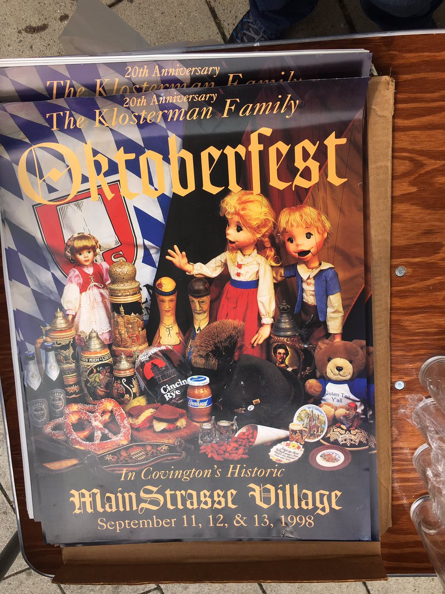 benholton's tweet photo. Come buy this vintage poster from the information booth near goose girl fountain. Only $1!!! #maifest2017 #mainstrasse #MainStrasseVillage https://t.co/3LC9UKDbxZ