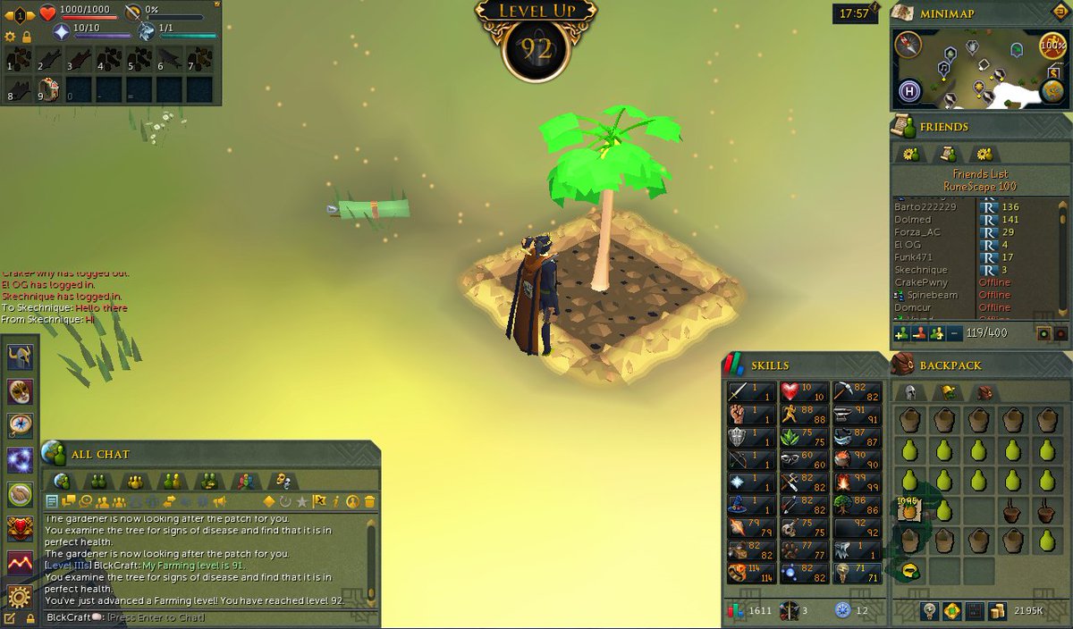 RsBlckCraft's tweet photo. 92 Farming!! // Double xp farm runs!!@RsBlckCraft #farming #leveliiis #skiller #level3 #runescape #Roadto99 https://t.co/6li5mW91fh