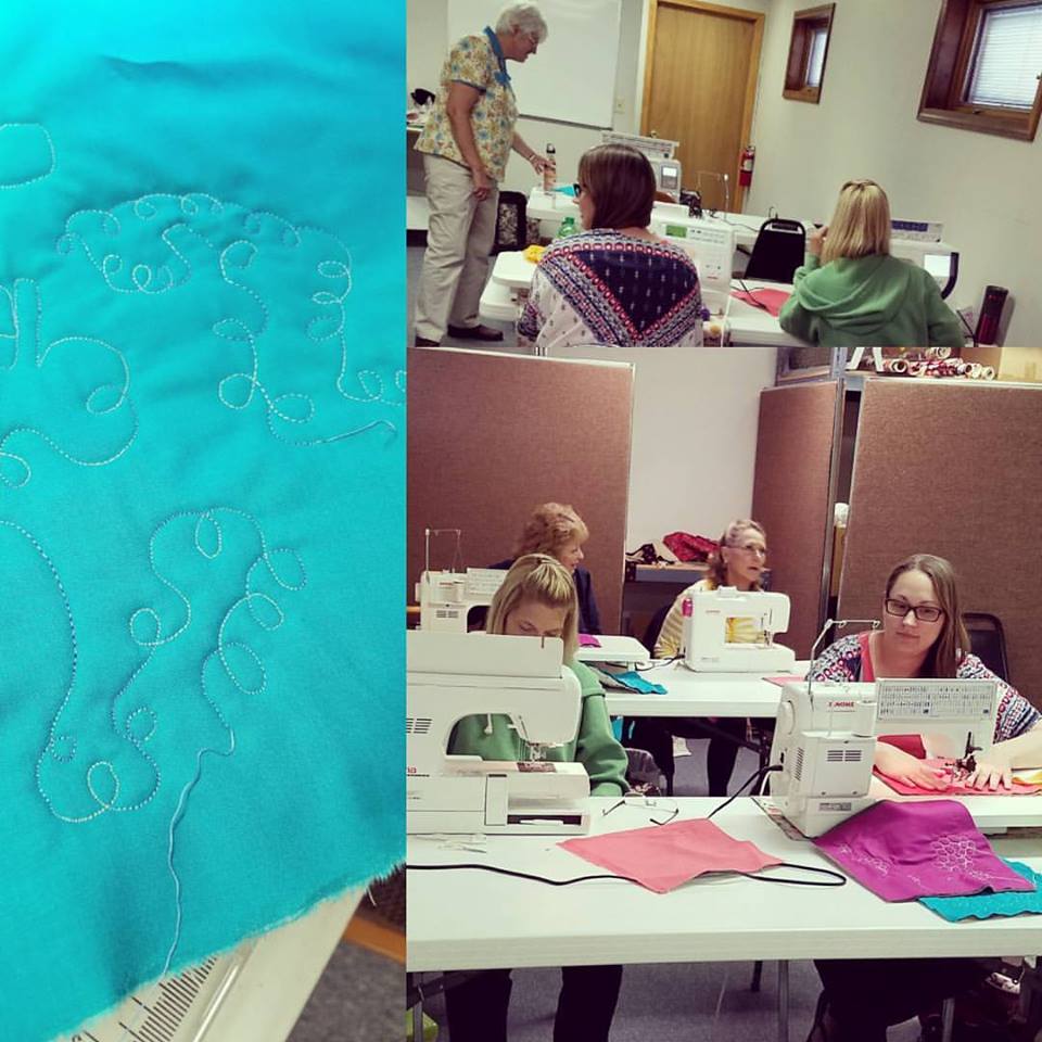 GuaranteeVacSew's tweet photo. It was a full house for our #FreeMotion #quilting #Class today. Bookmark our website if you want updates on future classes! https://t.co/67ryTMhNkE