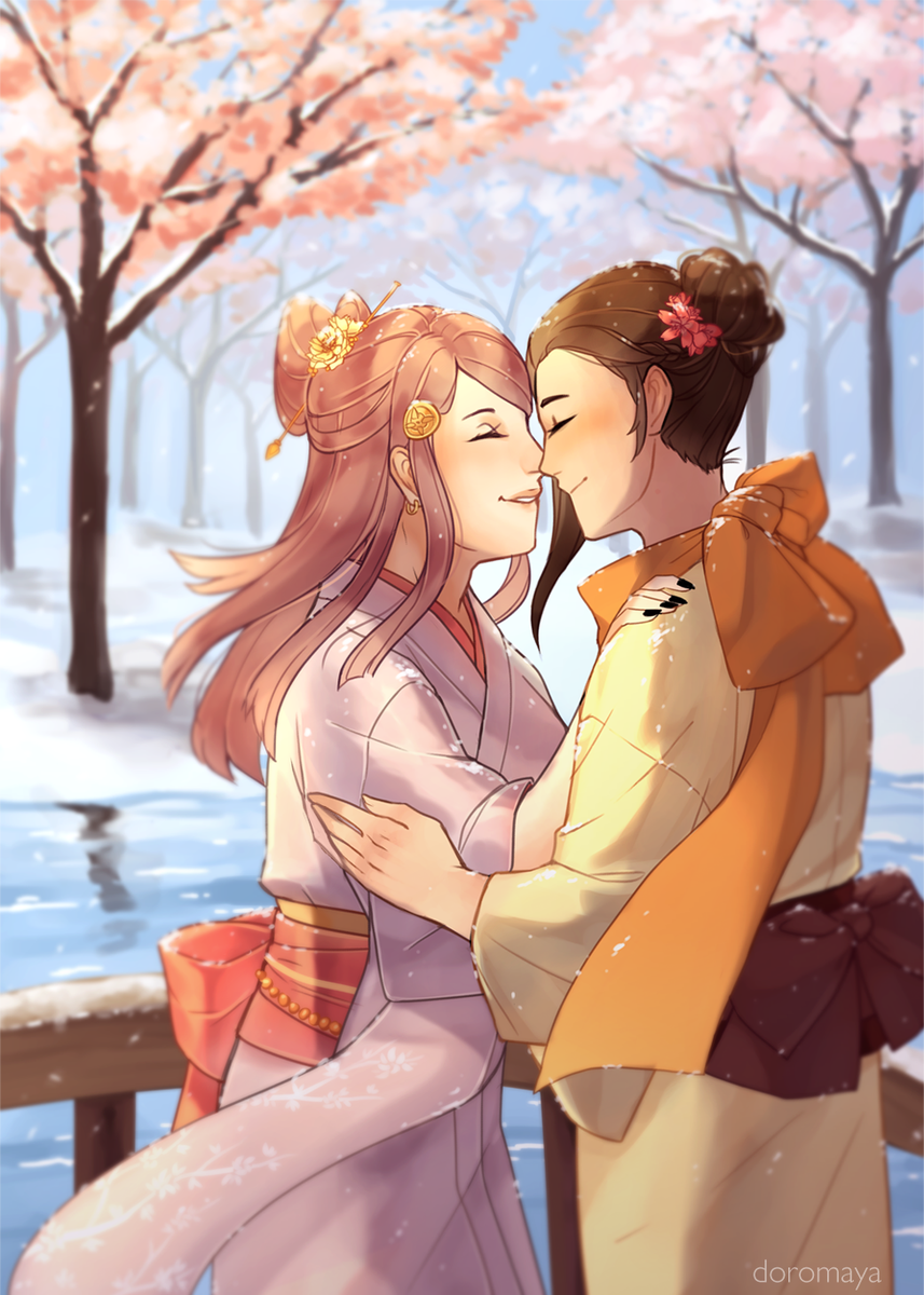 doromaya's tweet photo. i drew some girls in love a while ago 💕 https://t.co/jdr8JbMgMX
